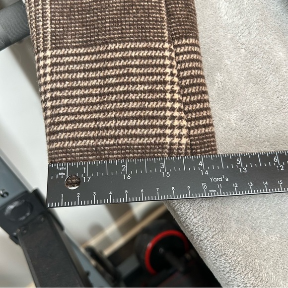 Abercrombie & Fitch The A&F Dad Coat Plaid Brown Long Overcoat Women's XXSP - Picture 10 of 16